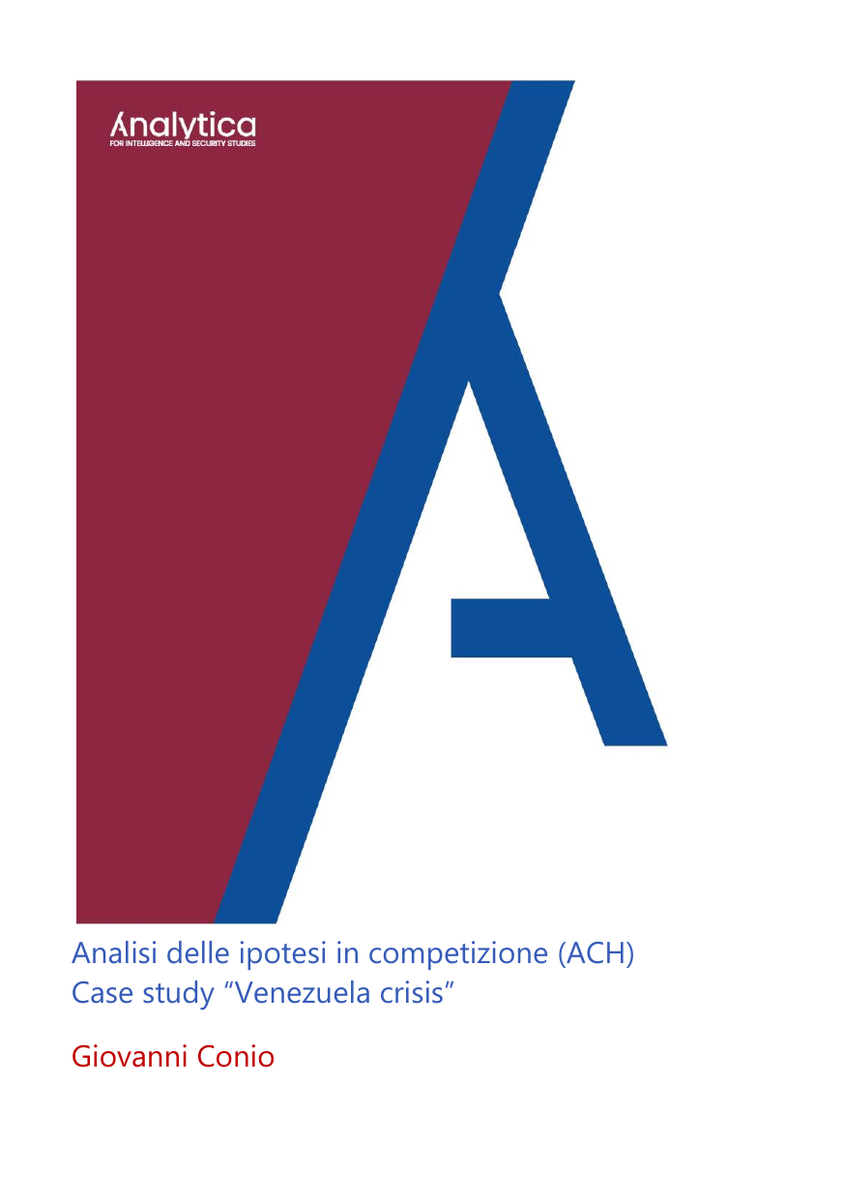 Copertina di Analisi delle ipotesi in competizione (ACH) — Case study Venezuela crisis